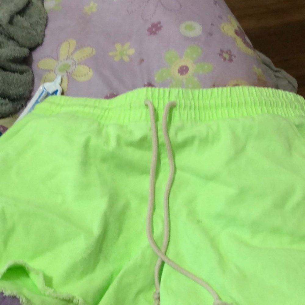 Neon green shorts brand new Never worn